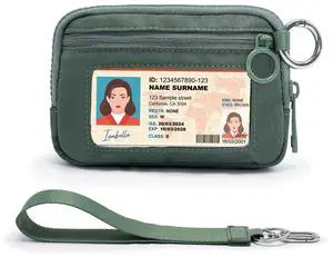 Wristlet Wallet for Women with Clear ID Window, Zip Coin Purse and Keychain | 3 Card Slots, Exterior Zip Pocket, Inner Mesh Pouch, Lipstick Holder, Detachable Wrist Strap, Lightweight Nylon Wristlet Wallet for Women with Clear ID Window, Zip Coin Purse and Keychain | 3 Card Slots, Exterior Zip Pocket, Inner Mesh Pouch, Lipstick Holder, Detachable Wrist Strap, Lightweight Nylon