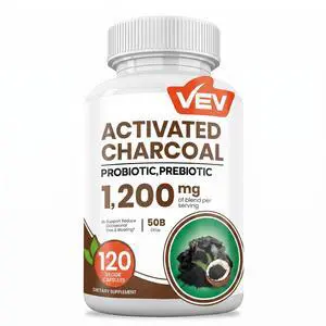 Activated Charcoal with Organic Coconut Shell Charcoal & 50 Billion Probiotics 120 Vegan Capsules for Digestive Wellness & Dietary Support Activated Charcoal with Organic Coconut Shell Charcoal & 50 Billion Probiotics 120 Vegan Capsules for Digestive Wellness & Dietary Support