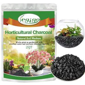 2 QT Horticultural Charcoal- Natural Biochar Soil Amendment | Improves Soil Drainage & Aeration, Activated Charcoal for Plants, Terrariums, Orchids, Succulents, Bonsai and Potting Mix 2 QT Horticultural Charcoal- Natural Biochar Soil Amendment | Improves Soil Drainage & Aeration, Activated Charcoal for Plants, Terrariums, Orchids, Succulents, Bonsai and Potting Mix