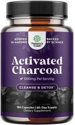 Activated Charcoal Capsules 1200mg - Coconut Charcoal Pills Stomach - 180ct | Activated charcoal powder in capsules / tablets (carbon activado), 1200mg / serving - digestive comfort & healthy gut Activated Charcoal Capsules 1200mg - Coconut Charcoal Pills Stomach - 180ct | Activated charcoal powder in capsules / tablets (carbon activado), 1200mg / serving - digestive comfort & healthy gut