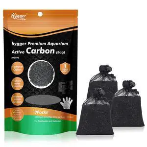 Aquarium Activated Carbon, Premium Natural Coconut Shell Activated Charcoal for Freshwater and Saltwater, Fish Tank Filter Media, Water Purification Carbon (10.5 oz with Fine Mesh Bag) Aquarium Activated Carbon, Premium Natural Coconut Shell Activated Charcoal for Freshwater and Saltwater, Fish Tank Filter Media, Water Purification Carbon (10.5 oz with Fine Mesh Bag)