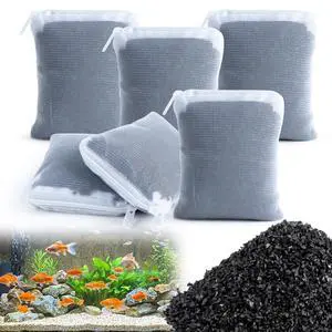 Activated Charcoal Pellets - 1.7 LB Activated Carbon, 6 Nylon Bags | Coconut Shell Activated Charcoal for Fish Tanks, 780 g Bulk Aquarium Carbon for Fish Tanks Supplies, Clear Water Filtration Activated Charcoal Pellets - 1.7 LB Activated Carbon, 6 Nylon Bags | Coconut Shell Activated Charcoal for Fish Tanks, 780 g Bulk Aquarium Carbon for Fish Tanks Supplies, Clear Water Filtration