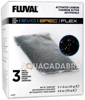 Spec/Evo/Flex Activated Carbon, Replacement Aquarium Filter Media, 3-Pack, A1377 | Replacement Aquarium Filter Media Spec/Evo/Flex Activated Carbon, Replacement Aquarium Filter Media, 3-Pack, A1377 | Replacement Aquarium Filter Media