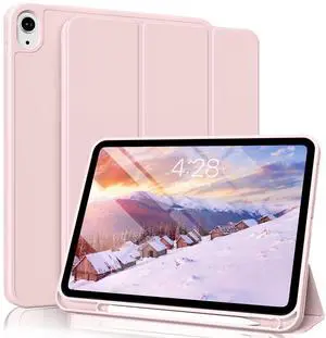 for iPad (A16) 11th 10th Generation Case 11/10.9 Inch with Pencil Holder 2025/2022, Slim Trifold Stand Protective Cover, Hybrid Cover with Soft TPU Back, Pink for iPad (A16) 11th 10th Generation Case 11/10.9 Inch with Pencil Holder 2025/2022, Slim Trifold Stand Protective Cover, Hybrid Cover with Soft TPU Back, Pink