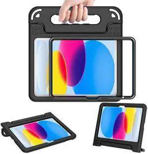 Kids Case for New iPad (A16) 11th Generation 11 Inch 2025, iPad 10th Generation 10.9" 2022 with Built-in Screen Protector Durable Shockproof Lightweight Handle Cover for i Pad 10/11 Gen, Black Kids Case for New iPad (A16) 11th Generation 11 Inch 2025, iPad 10th Generation 10.9" 2022 with Built-in Screen Protector Durable Shockproof Lightweight Handle Cover for i Pad 10/11 Gen, Black