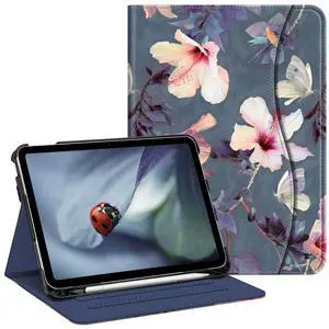 Folio Case for iPad (A16) 11th Gen 11 in, iPad 10th Generation 10.9" | Multi-Angle Viewing Protective Stand Cover, Built-in Pencil Holder & Storage Pocket, Auto Wake/Sleep, Blooming Hibiscus Folio Case for iPad (A16) 11th Gen 11 in, iPad 10th Generation 10.9" | Multi-Angle Viewing Protective Stand Cover, Built-in Pencil Holder & Storage Pocket, Auto Wake/Sleep, Blooming Hibiscus