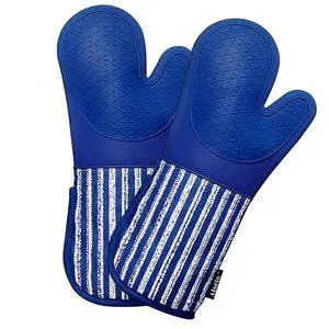 Silicone Oven Mitts Heat Resistant 932 with Waterproof & Non-Slip | Kitchen Mittens Set of 2,Extra Long 7.5"x15" Oven Gloves with Soft Cotton Terry Lining for Baking Cooking BBQ(Cobait Blue,2) Silicone Oven Mitts Heat Resistant 932 with Waterproof & Non-Slip | Kitchen Mittens Set of 2,Extra Long 7.5"x15" Oven Gloves with Soft Cotton Terry Lining for Baking Cooking BBQ(Cobait Blue,2)