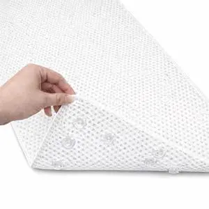 Bathtub Mat Non Slip, Bath Mat for Tub Non Slip, Tub Mat Extra Large 36 x 17 in, Bathtub Mat with Suction Cups & Drain Holes, Soft Foam, Machine Washable, White Bathtub Mat Non Slip, Bath Mat for Tub Non Slip, Tub Mat Extra Large 36 x 17 in, Bathtub Mat with Suction Cups & Drain Holes, Soft Foam, Machine Washable, White