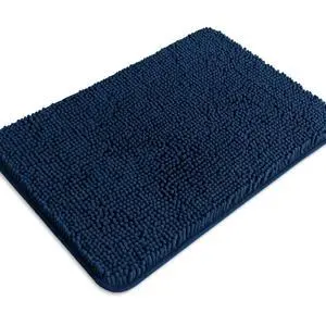 Navy Blue Bathroom Rugs Absorbent and Washable Bath Mat, Non-Slip, Thick Soft Chenille Bath Rugs for Bathroom Floor, Shower, Sink - 17" x 24" Navy Blue Bathroom Rugs Absorbent and Washable Bath Mat, Non-Slip, Thick Soft Chenille Bath Rugs for Bathroom Floor, Shower, Sink - 17" x 24"