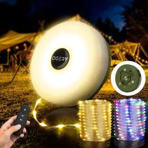 Camping String Lights with Rmote, 4 in 1 Quick Storage 32.8FT 8 Mode | Rechargeable Fairy Tent Lights String, Portable Lantern LED Lamp for Outdoor Indoor Patio Yard Decor Camping Essentials Camping String Lights with Rmote, 4 in 1 Quick Storage 32.8FT 8 Mode | Rechargeable Fairy Tent Lights String, Portable Lantern LED Lamp for Outdoor Indoor Patio Yard Decor Camping Essentials