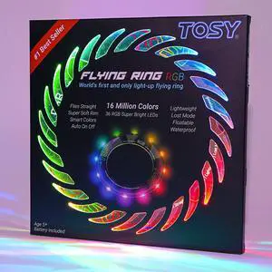 Flying Ring - 36 RGB Multicolor LEDs, Super Bright, Lost Mode, Auto Light Up, Camping Essentials for Kid/Teen/Boy/Girl, Safe & Soft, Waterproof, Pool/Beach Games, Lightweight Toy Flying Ring - 36 RGB Multicolor LEDs, Super Bright, Lost Mode, Auto Light Up, Camping Essentials for Kid/Teen/Boy/Girl, Safe & Soft, Waterproof, Pool/Beach Games, Lightweight Toy