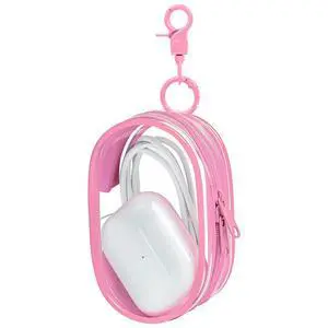 1 Pack Transparent Tech Pouch Storage Bag, Pink | Cable Organizer, Earphone Storage, Charger Holder, Key, Coin, Blind Box Doll Display Bag 1 Pack Transparent Tech Pouch Storage Bag, Pink | Cable Organizer, Earphone Storage, Charger Holder, Key, Coin, Blind Box Doll Display Bag