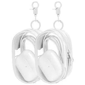 2 Pack Transparent Tech Pouch Storage Bags, White + White | Cable Organizer, Earphone Storage, Charger Holder, Key, Coin, Blind Box Doll Display Bag 2 Pack Transparent Tech Pouch Storage Bags, White + White | Cable Organizer, Earphone Storage, Charger Holder, Key, Coin, Blind Box Doll Display Bag