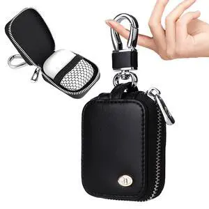 Earbud Case, Headphone Storage Case with Keychain EB-1Pcs Black | PU Leather Zipper Carrying Pouch Bag for USB Cable, Wired Earphones and AirPods Pro 2/ Pro 3/ AirPods 4/3/ 2/1 Earbud Case, Headphone Storage Case with Keychain EB-1Pcs Black | PU Leather Zipper Carrying Pouch Bag for USB Cable, Wired Earphones and AirPods Pro 2/ Pro 3/ AirPods 4/3/ 2/1