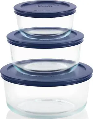 Simply Store (3-Pack) Glass Food Storage Containers Set (2, 4, 7 Cup) Simply Store (3-Pack) Glass Food Storage Containers Set (2, 4, 7 Cup)