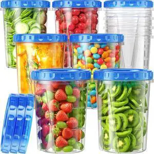 10 Pack-33oz Freezer Storage Containers Set, Plastic Food Storage Containers with Twist Top Lids, BPA Free Stackable Soup Containers for Overnight Oats/Salad/Leftover/Soup/Ice Cream 10 Pack-33oz Freezer Storage Containers Set, Plastic Food Storage Containers with Twist Top Lids, BPA Free Stackable Soup Containers for Overnight Oats/Salad/Leftover/Soup/Ice Cream