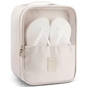 Shoe Bag,Large Waterproof Shoe Organizer with Zipper for Men & Women Beige Shoe Bag,Large Waterproof Shoe Organizer with Zipper for Men & Women Beige