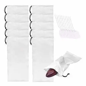 10 Pack Shoe Bags for Travel Satin Fabric Shoe Bag with Drawstring for Men Women Travel Protecting Storing Shoes 10 Pack Shoe Bags for Travel Satin Fabric Shoe Bag with Drawstring for Men Women Travel Protecting Storing Shoes