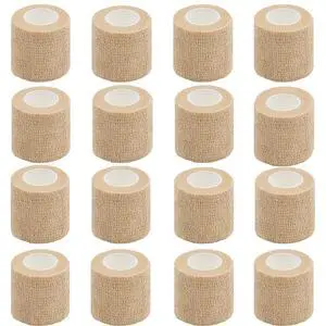 16 Pack Self Adhesive Bandage Wrap 2 Inches | 2" X 5 Yards Beige Elastic Cohesive Bandage Wrap for Sports, Wrist, Ankle and Vet Wrap,Grip Tape 16 Pack Self Adhesive Bandage Wrap 2 Inches | 2" X 5 Yards Beige Elastic Cohesive Bandage Wrap for Sports, Wrist, Ankle and Vet Wrap,Grip Tape