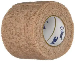Coban Self-Adherent Wrap, Self Adherent Wrap to Secure Dressings and Other Devices, Compress or Protect Wound Sites and Immobilize Injuries, Tan, 2" x 5 yds, Each Coban Self-Adherent Wrap, Self Adherent Wrap to Secure Dressings and Other Devices, Compress or Protect Wound Sites and Immobilize Injuries, Tan, 2" x 5 yds, Each