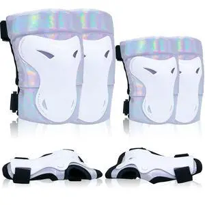 Knee Pads for Women, Knee Pads Wrist Guard Knee and Elbow Pads Adult Protective Gear Set for Skateboard, Roller Skating, for Women Men Youth Adult Kids,Silver M Knee Pads for Women, Knee Pads Wrist Guard Knee and Elbow Pads Adult Protective Gear Set for Skateboard, Roller Skating, for Women Men Youth Adult Kids,Silver M