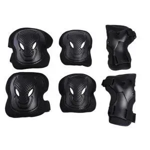 Adults Teens Unisex Adjustable Knee Elbow Wrist Braces Protective Pads Set for Skateboard Cycling Roller Skating and Other Outdoor Sports Safety Protective Gear Pads Guards Set (Black) Adults Teens Unisex Adjustable Knee Elbow Wrist Braces Protective Pads Set for Skateboard Cycling Roller Skating and Other Outdoor Sports Safety Protective Gear Pads Guards Set (Black)