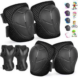 Kids/Youth Knee Pads and Elbow Pads Set for Kids 3-14 Years Boys Girls Protective Gear Set Adjustable Knee Pads, Elbow Pads, Wrist Guards Skateboard Skating Skiing Cycling Biking Running Scooter Kids/Youth Knee Pads and Elbow Pads Set for Kids 3-14 Years Boys Girls Protective Gear Set Adjustable Knee Pads, Elbow Pads, Wrist Guards Skateboard Skating Skiing Cycling Biking Running Scooter
