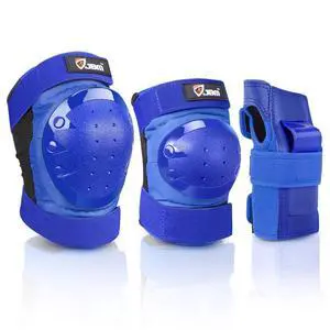 Adult Knee Pads Elbow Pads and Wrist Guards Full Protective Gear for Skateboarding Skate Inline Riding Beginner Scooter Roller Skater (Blue, Large) Adult Knee Pads Elbow Pads and Wrist Guards Full Protective Gear for Skateboarding Skate Inline Riding Beginner Scooter Roller Skater (Blue, Large)
