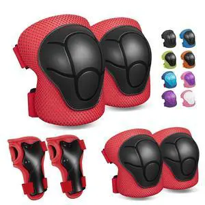 Toddler Knee Pads and Elbow Pads with Wrist Guards for Kids,Red | 3-in-1 knee pads for kids with wrist guards. Kids knee pads and elbow pads for skating, cycling, rollerblading and scooters Toddler Knee Pads and Elbow Pads with Wrist Guards for Kids,Red | 3-in-1 knee pads for kids with wrist guards. Kids knee pads and elbow pads for skating, cycling, rollerblading and scooters