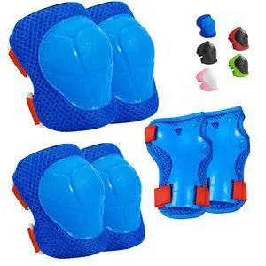 Kids Protective Gear Set Knee Pads for Kids 3-8 Years Toddler Knee and Elbow Pads with Wrist Guards 3 in 1 for Skating Cycling Bike Rollerblading ScooterBlueRed Kids Protective Gear Set Knee Pads for Kids 3-8 Years Toddler Knee and Elbow Pads with Wrist Guards 3 in 1 for Skating Cycling Bike Rollerblading ScooterBlueRed