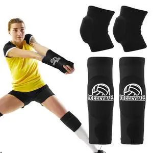 Volleyball Knee Pads and Arm Sleeves, Forearm Elbow Sleeve Wrist Guard with Thumb Hole Comfortable Kneepads Training Gear Volleyball Accessories Stuff for Girls Beginner(COLOR:Black) Volleyball Knee Pads and Arm Sleeves, Forearm Elbow Sleeve Wrist Guard with Thumb Hole Comfortable Kneepads Training Gear Volleyball Accessories Stuff for Girls Beginner(COLOR:Black)