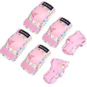 Skate Knee Pads for Kids: Knee Elbow Pads and Wrist Guards Set for Roller Skating Bike - 6Pcs Safety Protective Gear for Grils Boys Skate Knee Pads for Kids: Knee Elbow Pads and Wrist Guards Set for Roller Skating Bike - 6Pcs Safety Protective Gear for Grils Boys