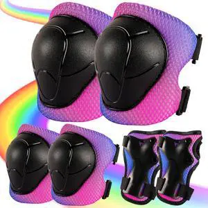3-in-1 Kids Knee/Elbow/Wrist Guards Impact Shell, Breathable, Adjustable 2-14, for Bike/Scooter/Skateboard/Roller 3-in-1 Kids Knee/Elbow/Wrist Guards Impact Shell, Breathable, Adjustable 2-14, for Bike/Scooter/Skateboard/Roller