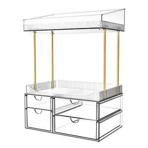 4-Tier Clear Makeup Organizer Bathroom Storage | 4 Drawers Cosmetics Organiser, Ideal for Countertop, Bathroom, Office, Dresser, for Cosmetics, Skincare, Perfume, Lipstick 4-Tier Clear Makeup Organizer Bathroom Storage | 4 Drawers Cosmetics Organiser, Ideal for Countertop, Bathroom, Office, Dresser, for Cosmetics, Skincare, Perfume, Lipstick