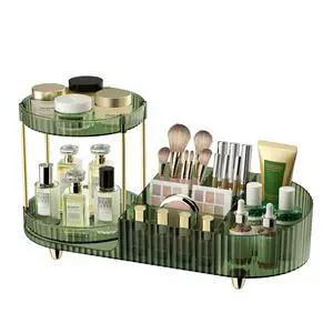 360 Rotating Makeup Organizer for Vanity, 2 Small Trays & 5 Compartments for Cosmetics, Skincare, Perfume, Lipstick & Make up Brush Holder, Bathroom Countertop Organizers and Storage for Dresser, Desk 360 Rotating Makeup Organizer for Vanity, 2 Small Trays & 5 Compartments for Cosmetics, Skincare, Perfume, Lipstick & Make up Brush Holder, Bathroom Countertop Organizers and Storage for Dresser, Desk