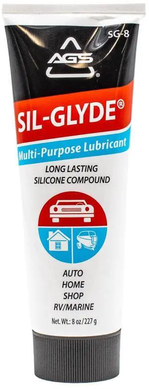 Automotive Solutions SIL-Glyde Multi-Purpose All-Weather Lubricating Compound for All Surfaces - 8 oz Tube, Versitle Multi-Purpose Lubrication, All Weather, Auto, Home, Farm and Shop Automotive Solutions SIL-Glyde Multi-Purpose All-Weather Lubricating Compound for All Surfaces - 8 oz Tube, Versitle Multi-Purpose Lubrication, All Weather, Auto, Home, Farm and Shop