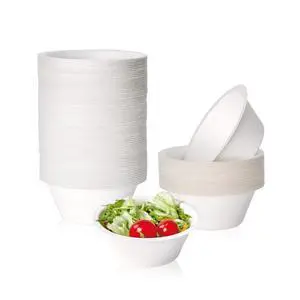 150 Pack 8 oz Compostable Paper Bowls Disposable, White | Heavy-Duty Biodegradable Soup Bowls Made of Natural Sugarcane Bagasse, Suitable for Ice Cream, Salad, Dessert, Milk, Cereals 150 Pack 8 oz Compostable Paper Bowls Disposable, White | Heavy-Duty Biodegradable Soup Bowls Made of Natural Sugarcane Bagasse, Suitable for Ice Cream, Salad, Dessert, Milk, Cereals