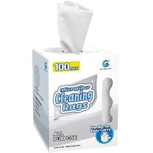 Microfiber Cleaning Cloth 100 Pack, Reusable Paper Towels 11 x 9 | Lint Free & Ultra Absorbent Cleaning Rags for Car, Home, Kitchen, Glass & Screen, Washable Shop Towel Rag with Box White Microfiber Cleaning Cloth 100 Pack, Reusable Paper Towels 11 x 9 | Lint Free & Ultra Absorbent Cleaning Rags for Car, Home, Kitchen, Glass & Screen, Washable Shop Towel Rag with Box White