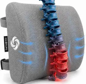 Memory Foam Lumbar Support Pillow for Office Chair, Gaming Chair & Car Seat Automotive Use, Ergonomic Back Cushion, Work from Home Essentials, Office Essentials for Sitting Comfort, Grey Memory Foam Lumbar Support Pillow for Office Chair, Gaming Chair & Car Seat Automotive Use, Ergonomic Back Cushion, Work from Home Essentials, Office Essentials for Sitting Comfort, Grey