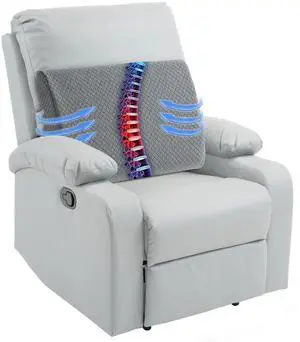 Lumbar Support Pillow for Recliner Chair, Memory Foam Back Support Cushion for Elderly,Extra Large Lumbar Support Pillow,Thick Backrest for Home Reading (Grey, 20x13.5"x5") Lumbar Support Pillow for Recliner Chair, Memory Foam Back Support Cushion for Elderly,Extra Large Lumbar Support Pillow,Thick Backrest for Home Reading (Grey, 20x13.5"x5")