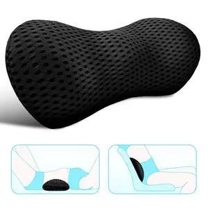 Lumbar Support Pillow for Office Chair, Memory Foam Lumbar Pillow for Lower Back Pain Relief (Black) Lumbar Support Pillow for Office Chair, Memory Foam Lumbar Pillow for Lower Back Pain Relief (Black)