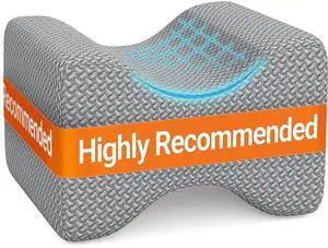Memory Foam Knee & Leg Pillow for Side Sleepers, Grey, Large | Ergonomic Supports Knees, Legs, Hips, Back and Spinal Alignment for Side Sleeping and Pregnancy, Removable Washable Cover Memory Foam Knee & Leg Pillow for Side Sleepers, Grey, Large | Ergonomic Supports Knees, Legs, Hips, Back and Spinal Alignment for Side Sleeping and Pregnancy, Removable Washable Cover