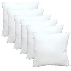 Luxury Throw Pillow Inserts, Pack of 6, 18 x 18 inches Hypoallergenic Ultra Soft White Polyester Microfiber Durable Couch Cushion Fillers Luxury Throw Pillow Inserts, Pack of 6, 18 x 18 inches Hypoallergenic Ultra Soft White Polyester Microfiber Durable Couch Cushion Fillers