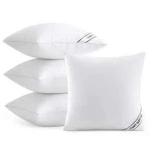 18x18 Pillows Inserts Pack of 4, Down Alternative Virgin Filling | Decorative Pillow Insert, Comfy Support Throw Pillows for Sofa Couch Bed 18x18 Pillows Inserts Pack of 4, Down Alternative Virgin Filling | Decorative Pillow Insert, Comfy Support Throw Pillows for Sofa Couch Bed