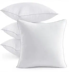 18x18 Inch Pillow Inserts Pack of 4 with 100% Cotton Cover | Throw Pillow Inserts, Square Decorative Pillow Inserts for Sofa Bed Couch Bench 18x18 Inch Pillow Inserts Pack of 4 with 100% Cotton Cover | Throw Pillow Inserts, Square Decorative Pillow Inserts for Sofa Bed Couch Bench