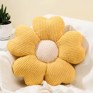 Yellow Flower Pillow, Decorative Throw Pillow for Bed, Cute Daisy Flower Shaped Floor Cushion for Pet, Couch & Room Decor (15.7 Inch) Yellow Flower Pillow, Decorative Throw Pillow for Bed, Cute Daisy Flower Shaped Floor Cushion for Pet, Couch & Room Decor (15.7 Inch)