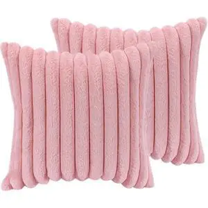 18x18 Decorative Faux Fur Throw Pillow Covers Set of 2- Pink | Soft Couch Pillows Decorative for Living Room, Bed, Sofa or Bedroom. Cozy Fluffy Accent Pillowcases for Home Decor. 18x18 Decorative Faux Fur Throw Pillow Covers Set of 2- Pink | Soft Couch Pillows Decorative for Living Room, Bed, Sofa or Bedroom. Cozy Fluffy Accent Pillowcases for Home Decor.