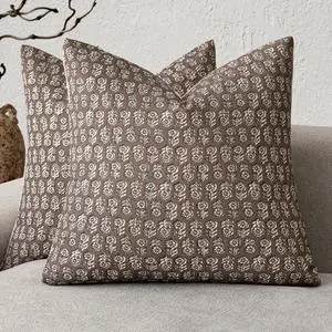 Decorative Floral Print Throw Pillow Covers 20×20 Inch,Brown | Set of 2 Vintage Accent Farmhouse Cushion Covers,Boho Modern Pillowcase,Home Decor for Sofa Chair Couch Bedroom Living Room Decorative Floral Print Throw Pillow Covers 20×20 Inch,Brown | Set of 2 Vintage Accent Farmhouse Cushion Covers,Boho Modern Pillowcase,Home Decor for Sofa Chair Couch Bedroom Living Room