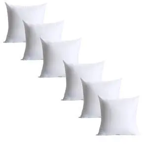 18 x 18 inches Pillow Inserts, Set of 6 Hypoallergenic Brushed Microfiber Liner Down Alternative Filled Square Cushion Throw Pillow 18 x 18 inches Pillow Inserts, Set of 6 Hypoallergenic Brushed Microfiber Liner Down Alternative Filled Square Cushion Throw Pillow