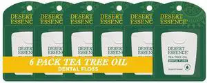 Tea Tree Dental Floss 50 yd - Gluten Free - Cruelty Free - Naturally Waxed with Bees Wax - No Shred Floss - Tea Tree Oil - Removes Plaque and Build Up, pack of 6 Tea Tree Dental Floss 50 yd - Gluten Free - Cruelty Free - Naturally Waxed with Bees Wax - No Shred Floss - Tea Tree Oil - Removes Plaque and Build Up, pack of 6